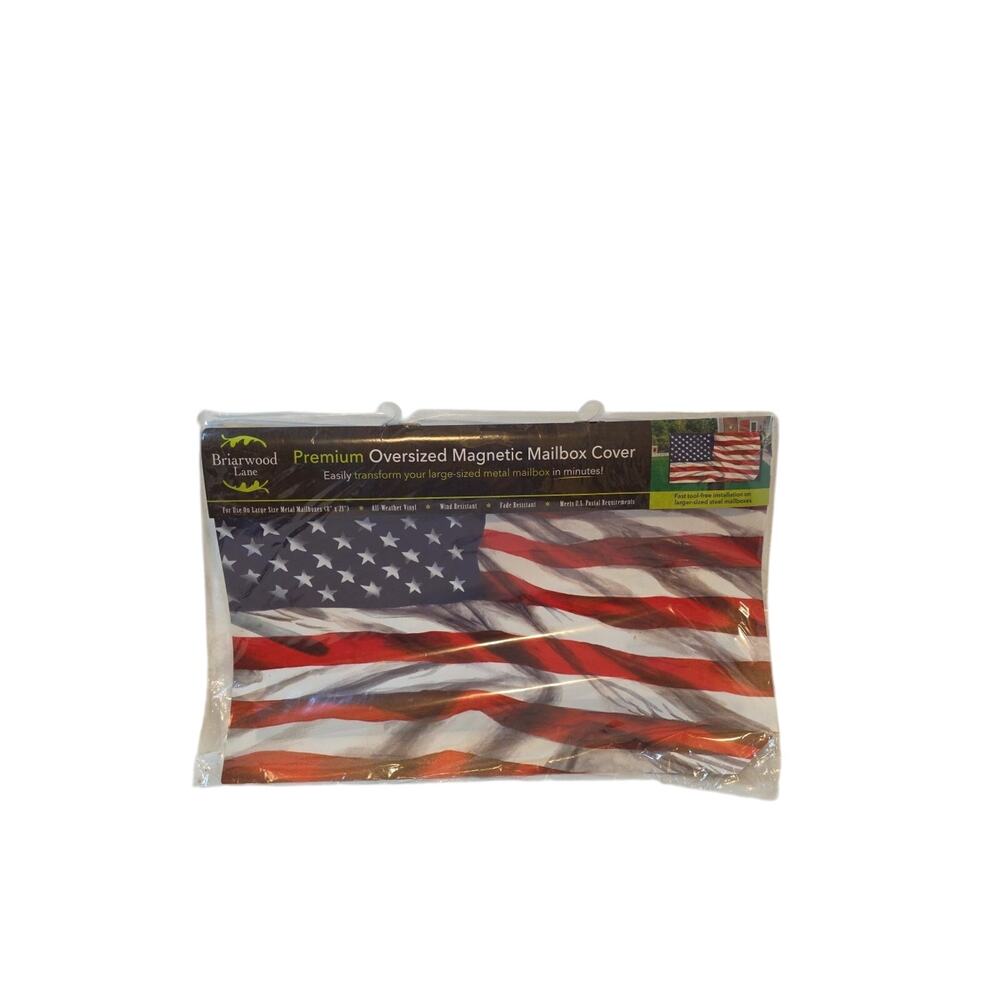 Briarwood Lane USA Flag Mailbox Cover Magnetic Oversized 8" X 21"